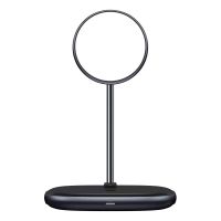 Беспроводное ЗУ Baseus Swan 2in1 Magnetic Bracket 20W WXSW-C 3.0A Black