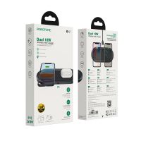 Беспроводное ЗУ Borofone BQ7 2 устройства по 10W Black