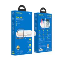 Беспроводное ЗУ Borofone BQ7 2 устройства по 10W White