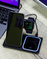 Беспроводное ЗУ XO WX023 3 в 1 Black