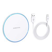 Беспроводное зарядное устройство Borofone BQ3 Pro 15W серебристое