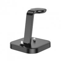 Беспроводное зарядное устройство Hoco CW43 10W Graceful 3-in-1 (MagSafe/AppleWatch) черное