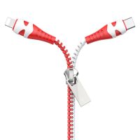 Кабель Hoco U97 2в1 USB to Type-C/ Lightning 1m черно-красный