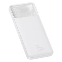 Повербанк Baseus PPDML-I Bipow 15W 10000 mAh Out: 2USB + QC3.0 Type-C: 5V/3A Max 15W / In: Micro 5В/2А (10W), Type-C 5В/3А (15W) с Дисплеем, White