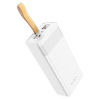 Повербанк Borofone BJ18A Coolmy (30000 mAh / Out: 2USB 5V/2A / In: Type-C, micro-USB 5V/2A) с LED дисплеем и функцией настольной лампы, Белый
