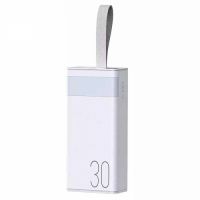 Повербанк Remax RPP-320 (30000mAh / Out: 2xUSB-A 22.5W QC3.0, Type-C PD 20W / In: micro-USB, Type-C 20W ) с LED Дисплеем и фонариком, Белый