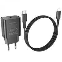 Сетевое Зарядное Устройство Borofone BA71A Power PD20W Type-C to Lightning Чёрный