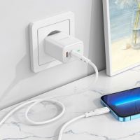 Сетевое Зарядное Устройство Borofone BN9 Reacher PD/QC (2 USB-C) 35W Type-C to Type-C Белый