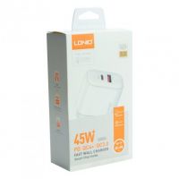 Сетевое Зарядное Устройство LDNIO A2526C PD/QC 45W Белый