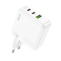 Сетевое зарядное устройство Hoco C115A 2 Type-C/ USB PD 65W белое