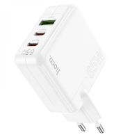 Сетевое зарядное устройство Hoco C115A 2 Type-C/ USB PD 65W белое
