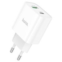 Сетевое зарядное устройство Hoco C80A Plus USB/ Type-C QC PD белое