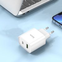 Сетевое зарядное устройство Hoco C80A Plus USB/ Type-C QC PD белое
