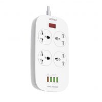 Сетевой Удлинитель LDNIO SC4407 |2500W, 2m  EU Plug, 4 USB, 4 Sockets. QC3.0, 3.1A|/8W| white