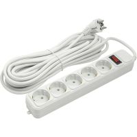 Сетевой фильтр PowerPlant 10 м, 3x1.5мм2, 10А, 5 розеток, евростандарт (JY-1056/10)