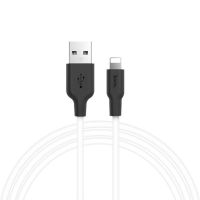 Кабель Hoco X21 Plus Silicone USB to  Lightning 2m Чёрно-Белый