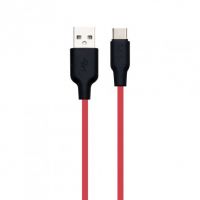 USB Hoco X21 Silicone Type-C 1m Чёрно-Красный