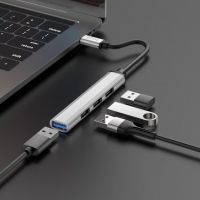 УДАЛИТЬ ДУБЛЬ USB Hub Hoco HB26 4 in 1 adapter(USB to USB3.0+USB2.0*3) Серый