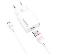 Зарядное устройство 2in1 Tornado TD-14 1USB Lightning White