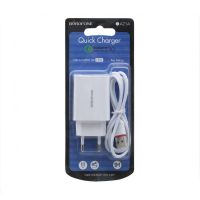 Зарядное устройство Borofone BA21A QC 3.0 18W + Micro Cable White