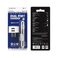 Зарядное устройство Borofone BA23A Micro 2USB 2.4A White
