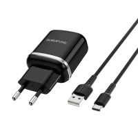 Зарядное устройство Borofone BA36A Type-C QC3.0 Black
