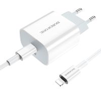 Зарядное устройство Borofone BA38A PD20W QC18W 3A Type-C To Lightning White