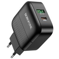 Зарядное устройство Borofone BA46A PD+QC3.0 1USB/3A Black