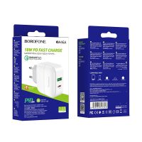 Зарядное устройство Borofone BA46A PD+QC3.0 1USB/3A White