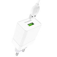 Зарядное устройство Borofone BA47A Mighty QC3.0 Micro White