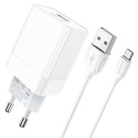 Зарядное устройство Borofone BA47A Mighty QC3.0 Micro White