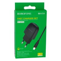 Зарядное устройство Borofone BA49A Lightning 2,1A Black