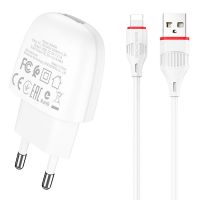 Зарядное устройство Borofone BA49A Lightning 2,1A White Зарядное устройство Borofone BA49A Lightning 2,1A White