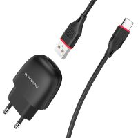 Зарядное устройство Borofone BA49A Type-C 2,1A Black Зарядное устройство Borofone BA49A Type-C 2,1A Black