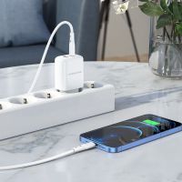 Зарядное устройство Borofone BN4 PD 20W QC3.0 Type-C to Lightning White
