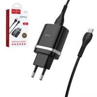 Зарядное устройство Hoco C12Q QC 3.0 18W + Micro Cable Black