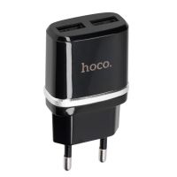 Зарядное устройство Hoco C12 2 USB 2.4A Black