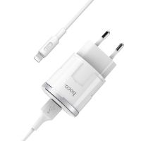 Зарядное устройство Hoco C37A Lightning White