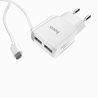 Зарядное устройство Hoco C59A Mega joy (2USB/ 2.4A) + Cable Micro White