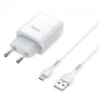 Зарядное устройство Hoco C72A 2.1A White + Cable Micro