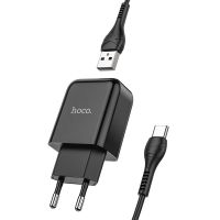 Зарядное устройство Hoco C72A Type-C 2.1A Black