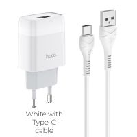 Зарядное устройство Hoco C72A Type-C 2.1A White
