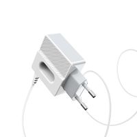 Зарядное устройство Hoco C75 Imperious (2USB/ 2.4A) + Cable iPhone White