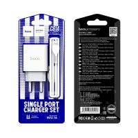 Зарядное устройство Hoco C81A Lightning 2.1A White
