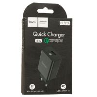Зарядное устройство Hoco DC21A QC3.0 (1USB/ 3.0A) Black