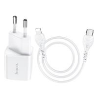 Зарядное устройство Hoco N10 PD 20W Type-C to Lightning 3A White Зарядное устройство Hoco N10 PD 20W Type-C to Lightning 3A White