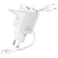 Зарядное устройство Hoco N13 PD30W+QC3.0 Type-C To Lightning White Зарядное устройство Hoco N13 PD30W+QC3.0 Type-C To Lightning White