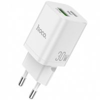 Зарядное устройство Hoco N13 PD30W+QC3.0 Type-C To Lightning White