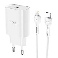 Зарядное устройство Hoco N14 PD20W + кабель Type-C to Lightning White Зарядное устройство Hoco N14 PD20W + кабель Type-C to Lightning White