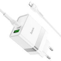 Зарядное устройство Hoco N21 Topspeed PD30W+QC3.0 Type-C to Lightning White Зарядное устройство Hoco N21 Topspeed PD30W+QC3.0 Type-C to Lightning White
